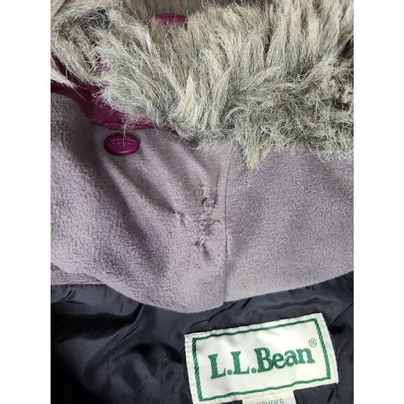 L.L.Bean woman's Anorak/parka/ pullover jacket Size M -reg. Removable fur - Picture 6 of 8